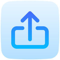 upload flat gradient icon