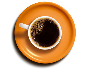 Pires com xícara de café com espuma - café brasileiro