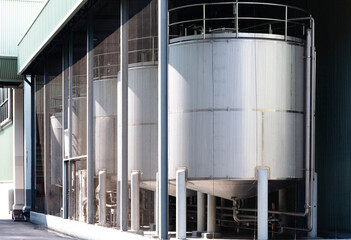 Stainless water tanks for production processes © Ratchapon
