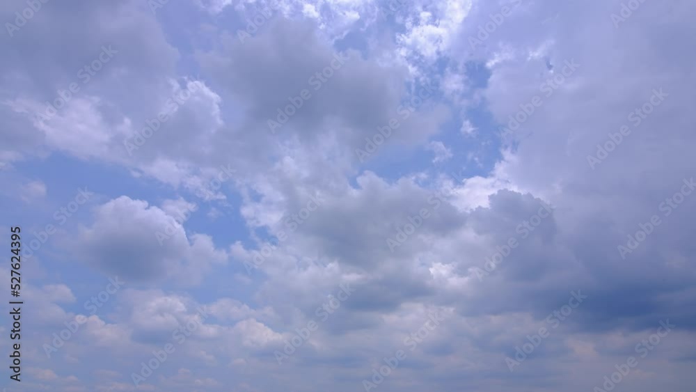 Wall mural white clouds in the sky. timelapse