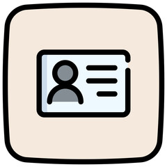 id card line color icon