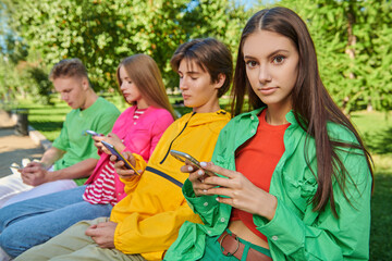 teens with phones