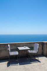 coffee table with sea view in Ischia Ponte