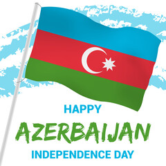 Azerbaijan independence day october banner celebration