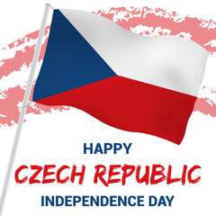 Czech Republic independence day october banner celebration
