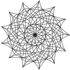 Mandala, basic and simple. Coloring Book. Digital drawing. Book Page.