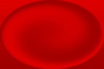鮮やかな赤の立体感のある大きな楕円