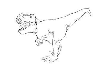 Obraz na płótnie Canvas T-rex Lineart