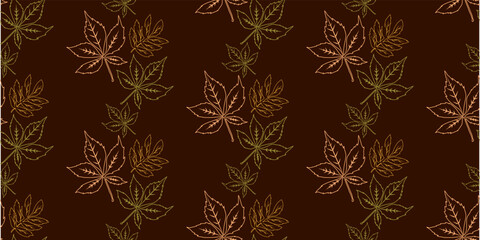 Seamless pattern autumn leaves. Perfect for prints and printing on fabric and paper.