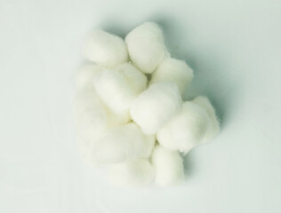 cotton balls pile top view