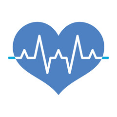 Heart rate Glyph Two Color Icon