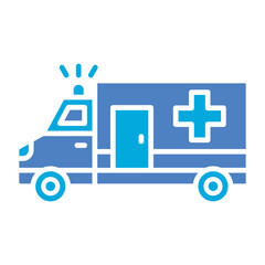 Ambulance Glyph Two Color Icon