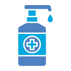 Hand Sanitizer Glyph Two Color Icon
