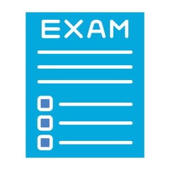Exam Glyph Two Color Icon