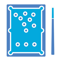 Billiard Glyph Two Color Icon