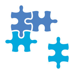 Fototapeta premium Puzzle Glyph Two Color Icon