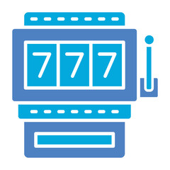 Slot Machine Glyph Two Color Icon