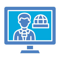 Broadcasting Glyph Two Color Icon