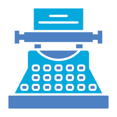 Typewriter Glyph Two Color Icon