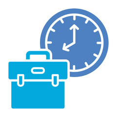 Briefcase Glyph Two Color Icon