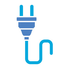Plug Glyph Two Color Icon
