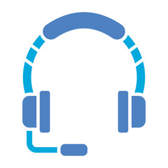 Headphones Glyph Two Color Icon