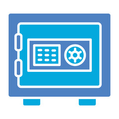 Safe Box Glyph Two Color Icon