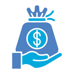 Investment Glyph Two Color Icon