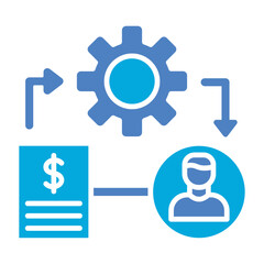 Process Glyph Two Color Icon