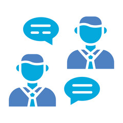 Conversation Glyph Two Color Icon