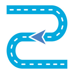 Fototapeta premium Gps Navigation Glyph Two Color Icon
