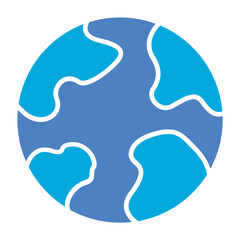 Earth Glyph Two Color Icon