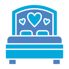 Bed Glyph Two Color Icon