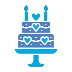Cake Glyph Two Color Icon