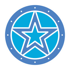 Sheriff Glyph Two Color Icon