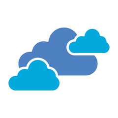 Clouds Glyph Two Color Icon