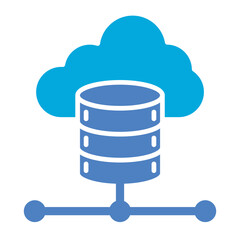 Cloud Data Glyph Two Color Icon