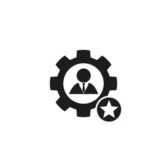 Employee skills icon. Simple flat vector illustration on a white background
