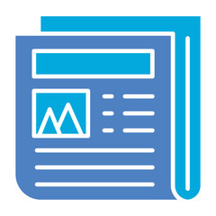 News Glyph Two Color Icon