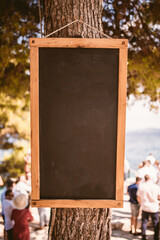 Blank blackboard menu