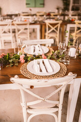 Wedding table with decorations