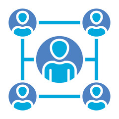 Organization Glyph Two Color Icon