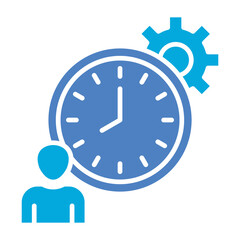 Time Management Glyph Two Color Icon