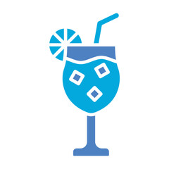 Cocktail Glyph Two Color Icon