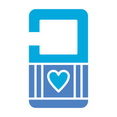 Door Knob Sign Glyph Two Color Icon