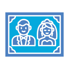 Fototapeta premium Wedding Photos Glyph Two Color Icon
