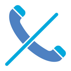 Call Silent Glyph Two Color Icon