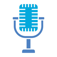 Microphone Glyph Two Color Icon