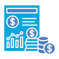 Income Glyph Two Color Icon