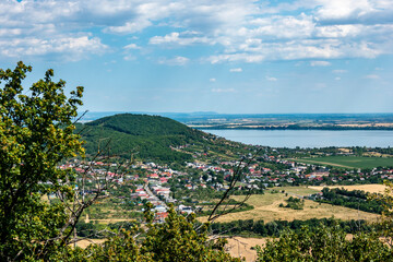 View from Vinne Castle on the surrounding environment in the background of Zemplinska Sirava in Slovakia